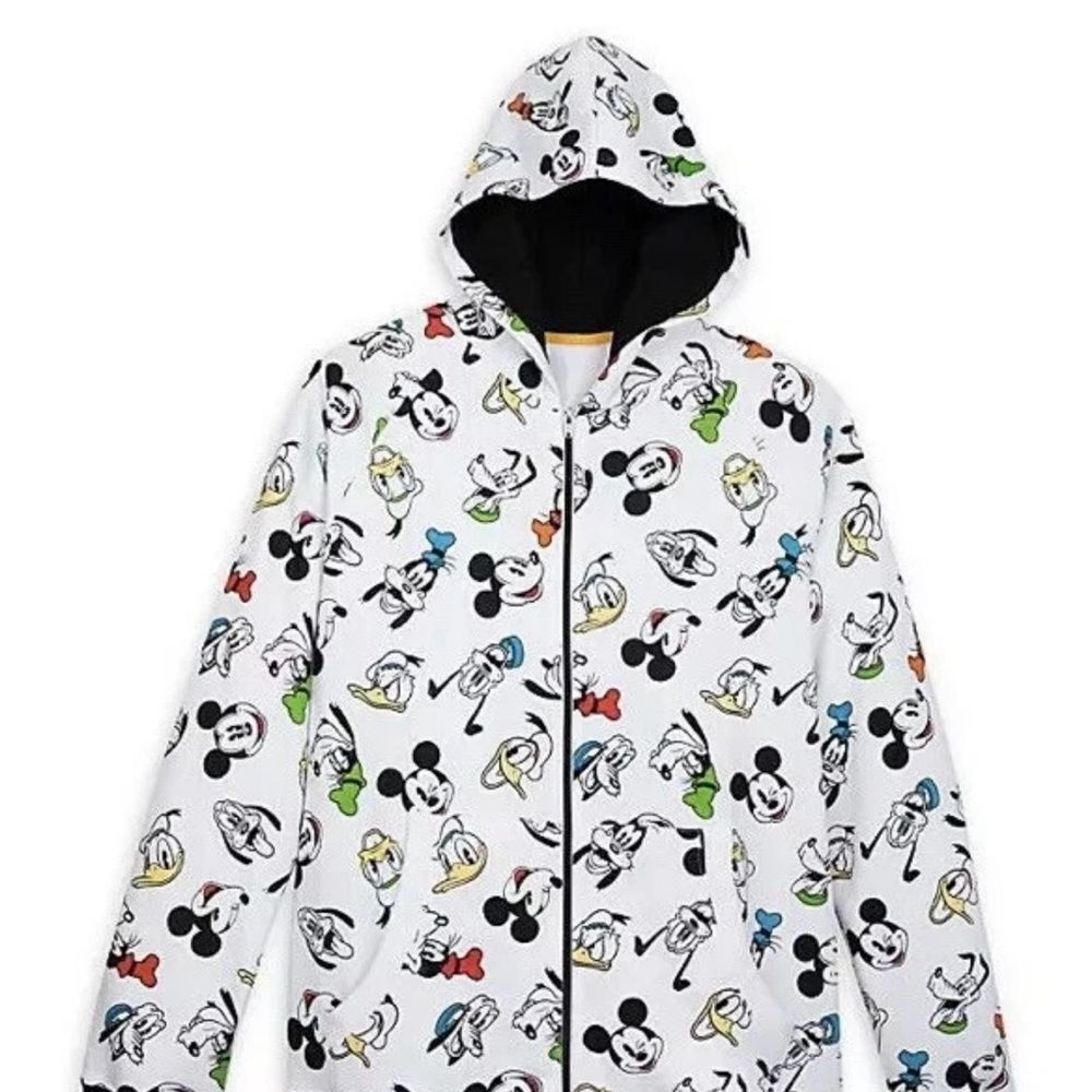 NWOT Disney Parks Mickey and Friends Hoodie Jacket Unisex Size XL